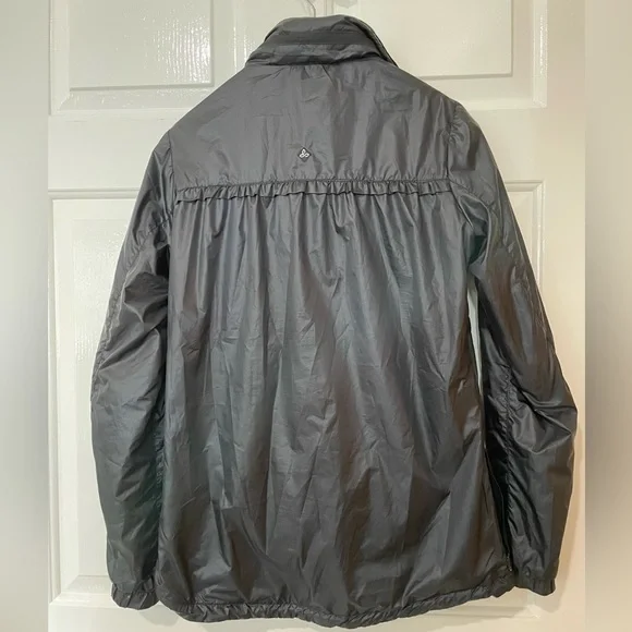 Prana.Tegan jacket w/stowable hood.EUC.Shiny black. Size:Small. No stains,tears - Picture 2 of 13